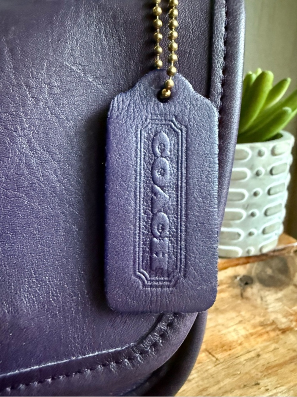 Vintage Coach Everett Mini Bag in Purple - Picture 5 of 9